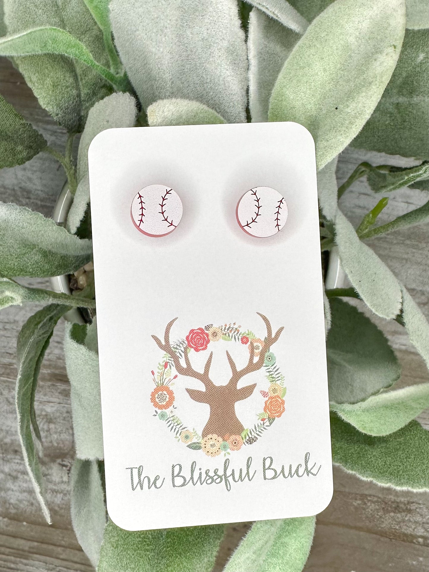Baseball Stud Earrings