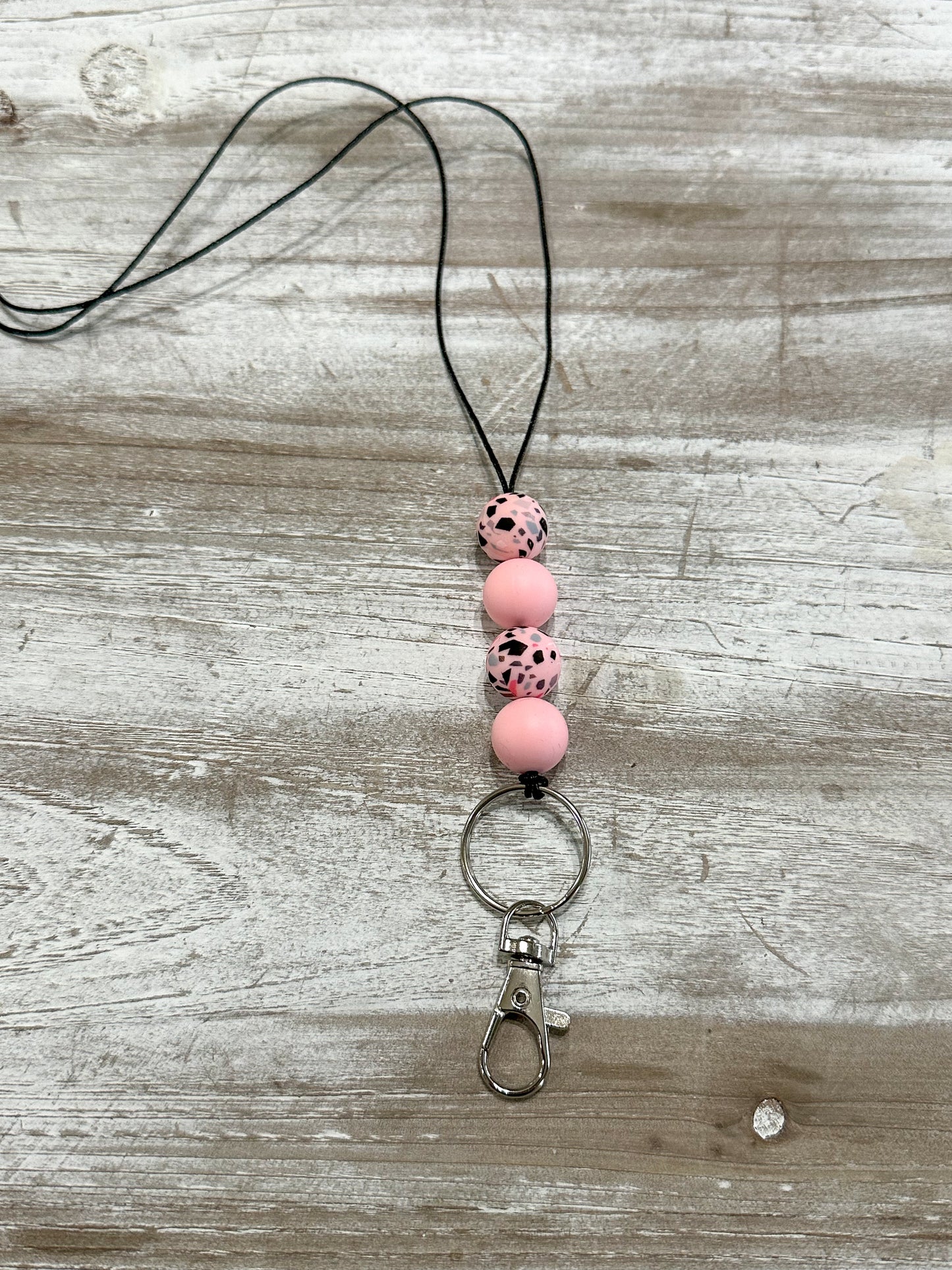 Pink Terrazzo Lanyard