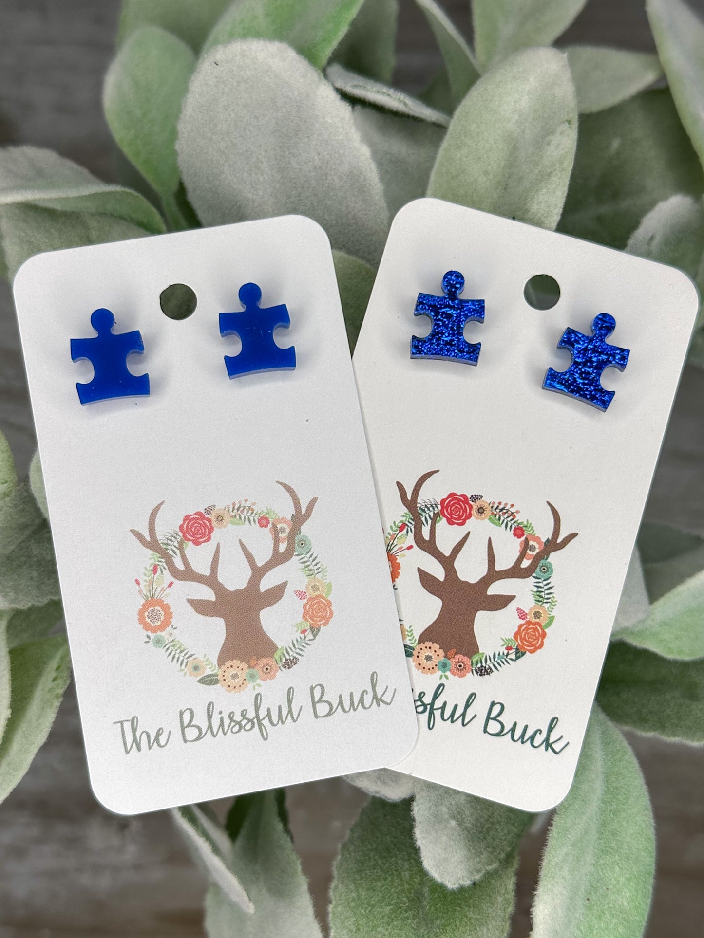 Puzzle Piece Stud Earrings