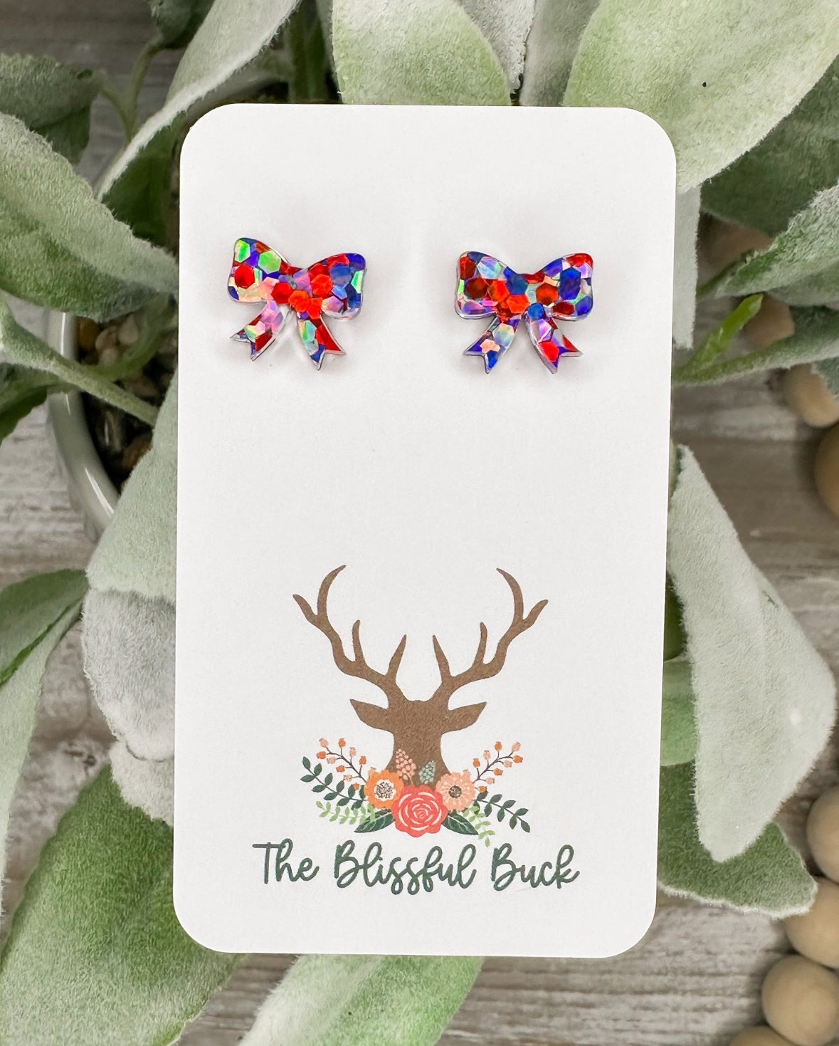 Patriotic Confetti Stud Earrings