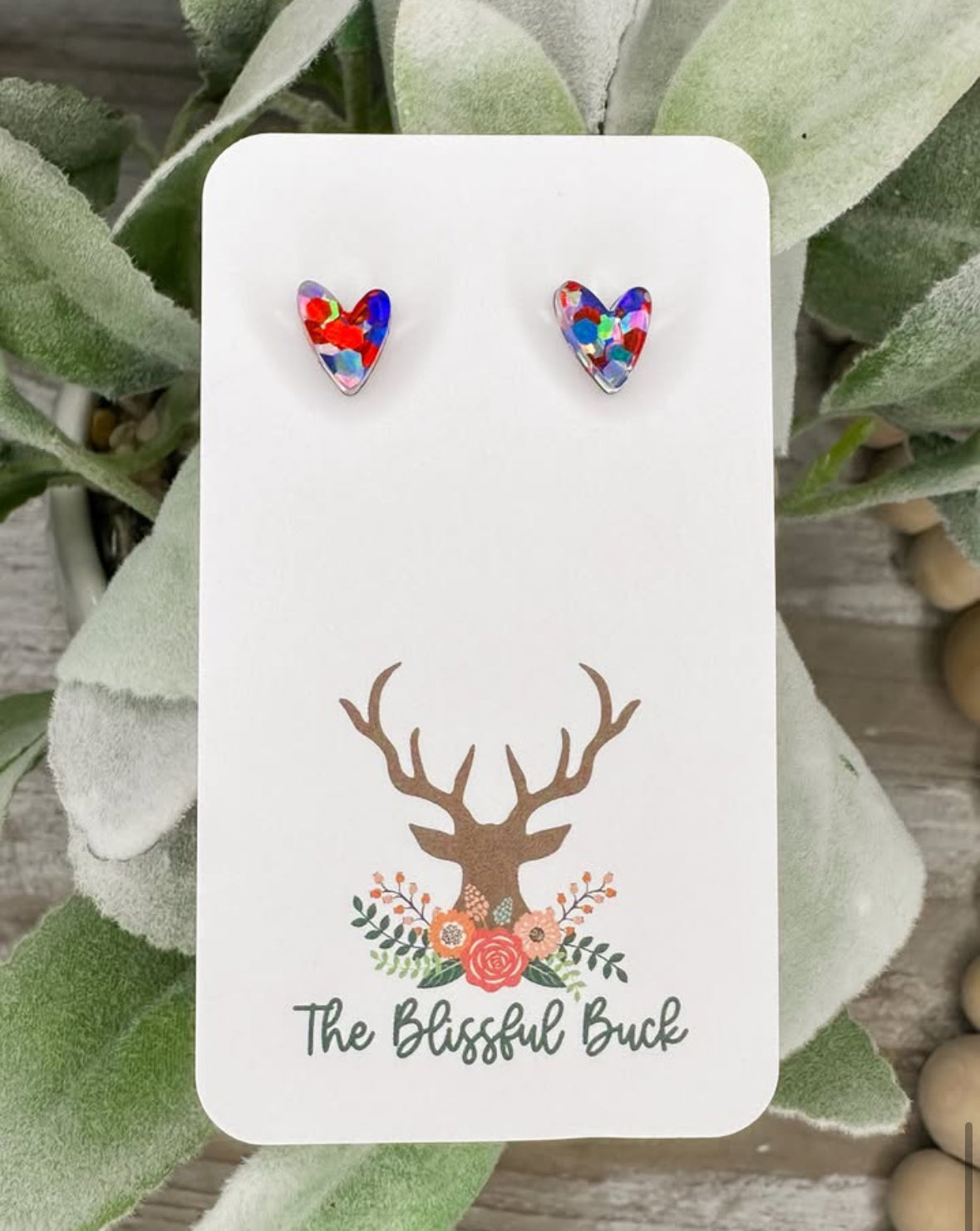 Patriotic Confetti Stud Earrings