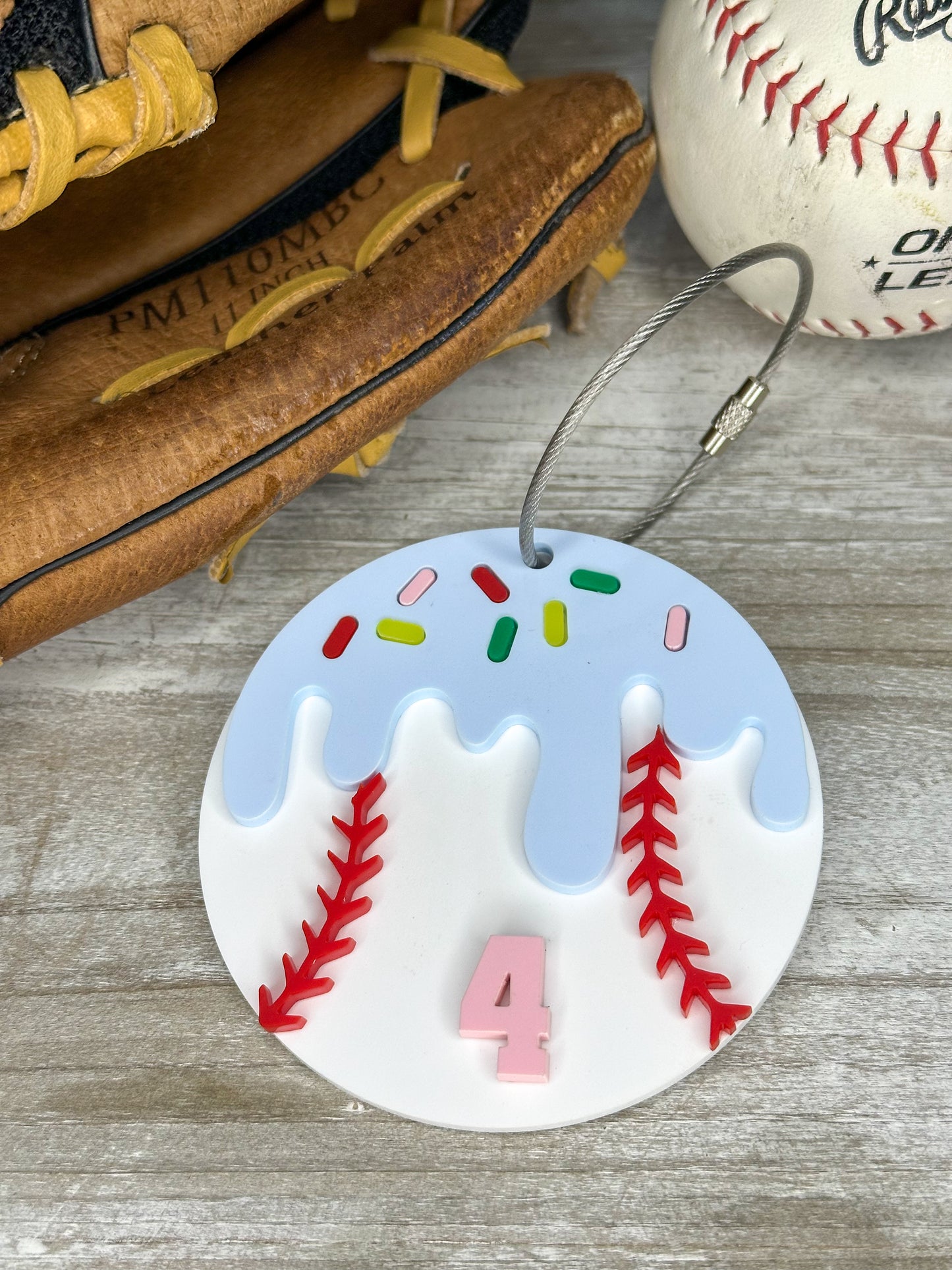 Dripping Baseball Bag Tag