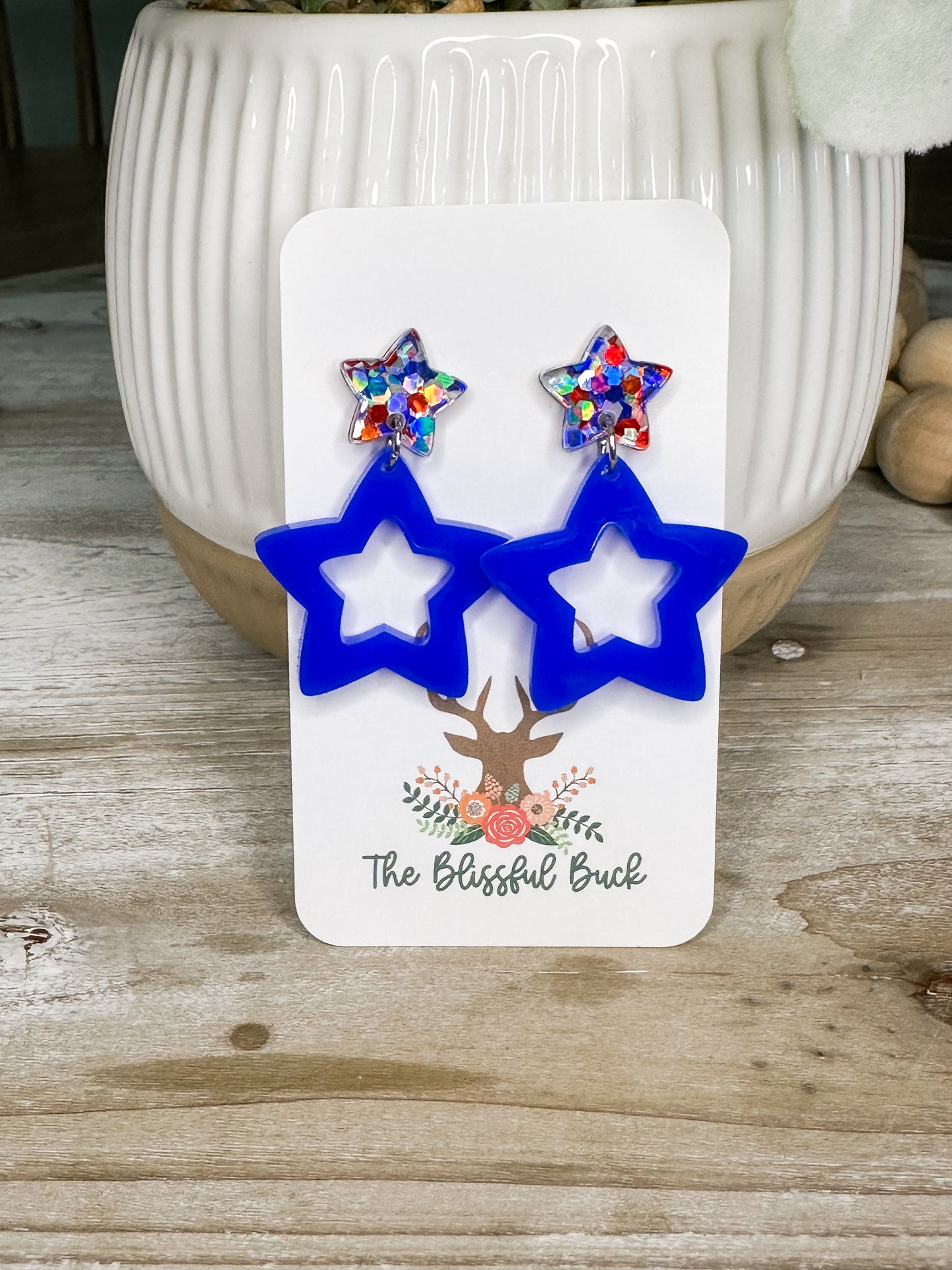 Patriotic Star Dangles