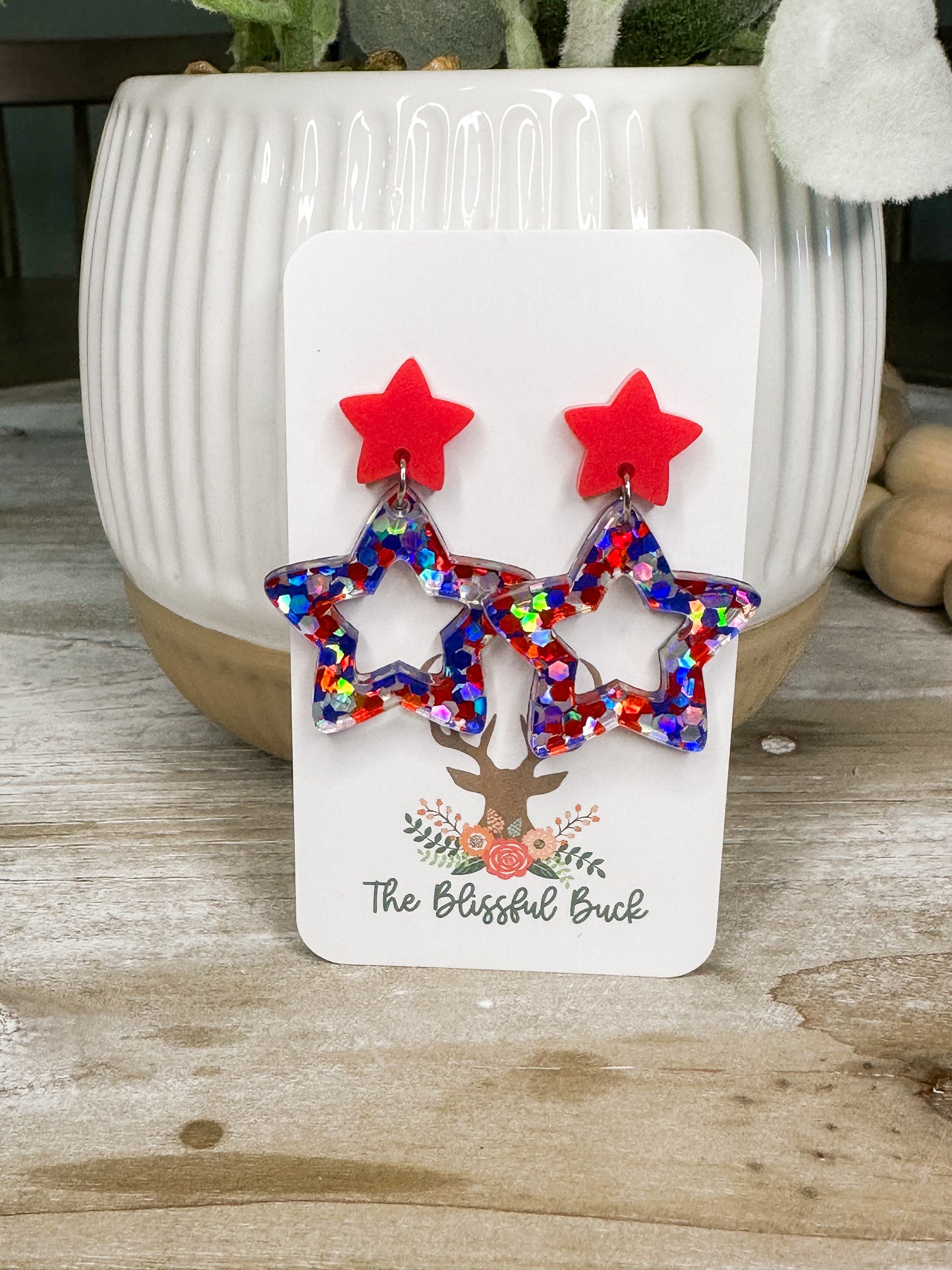 Patriotic Star Dangles