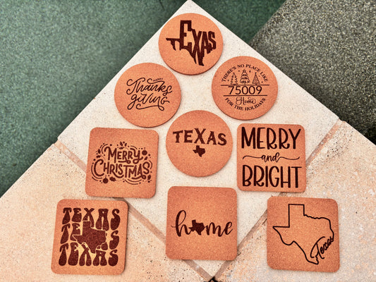 Custom / Personalized Cork Coasters