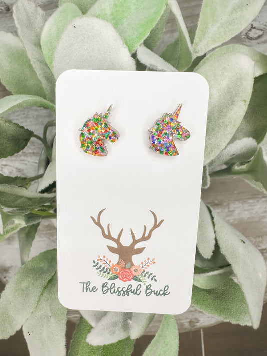 Unicorn Stud Earrings