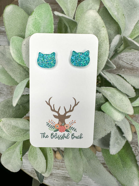 Cat Stud Earrings