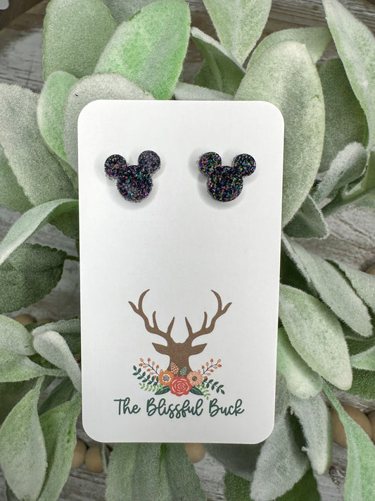 Mouse Ear Stud Earrings