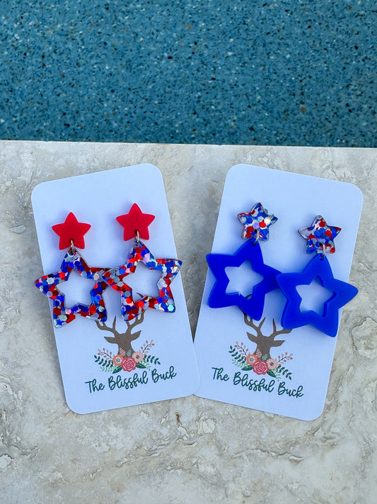 Patriotic Star Dangles