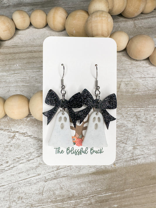 Dangle Ghost with Acrylic Bow