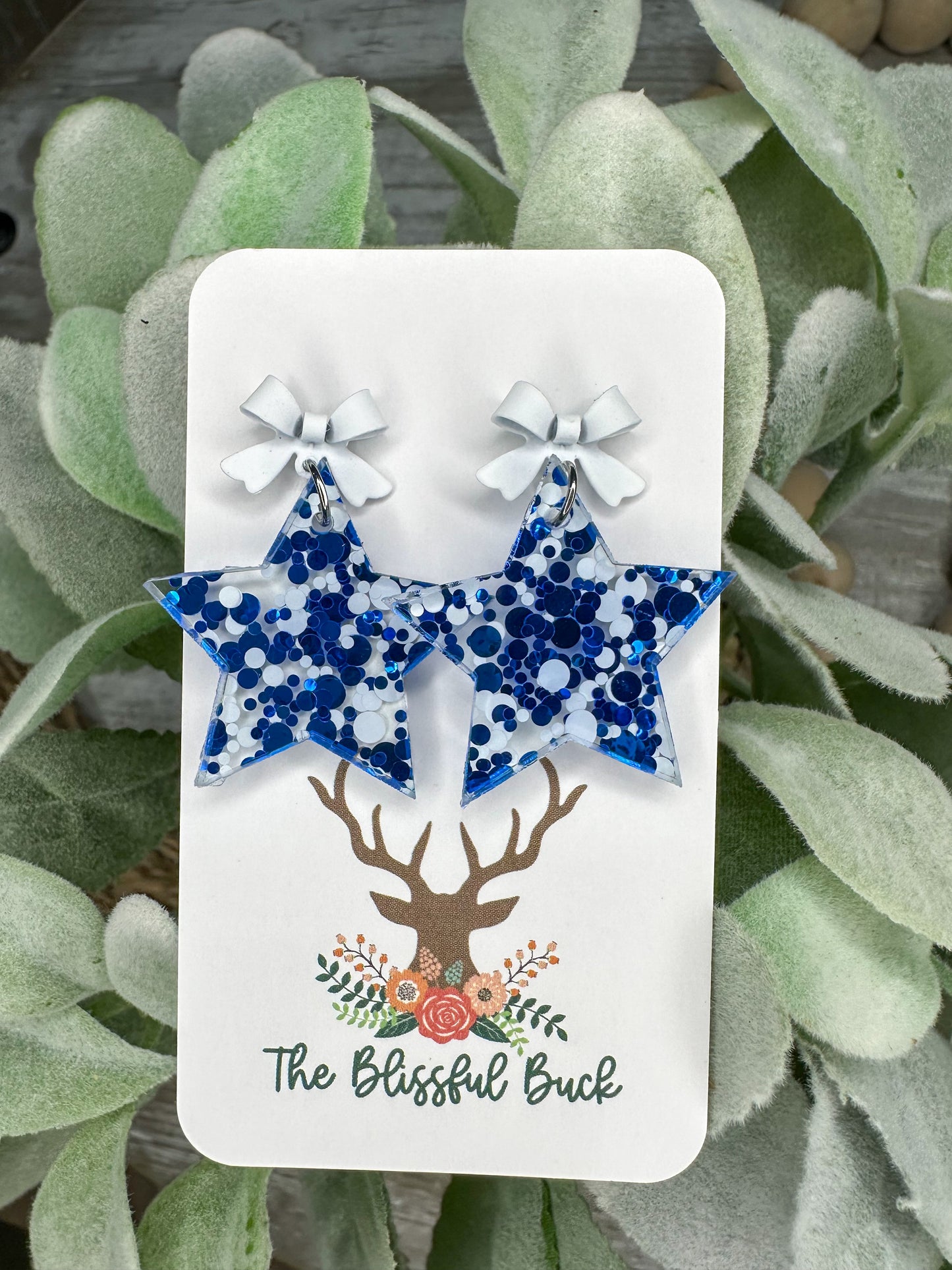 Cowboys Star Dangle Earrings