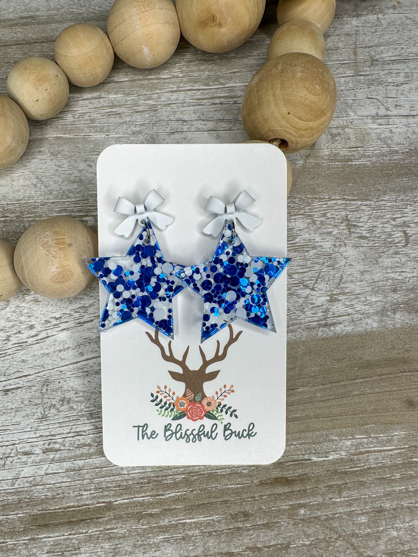 Cowboys Star Dangle Earrings