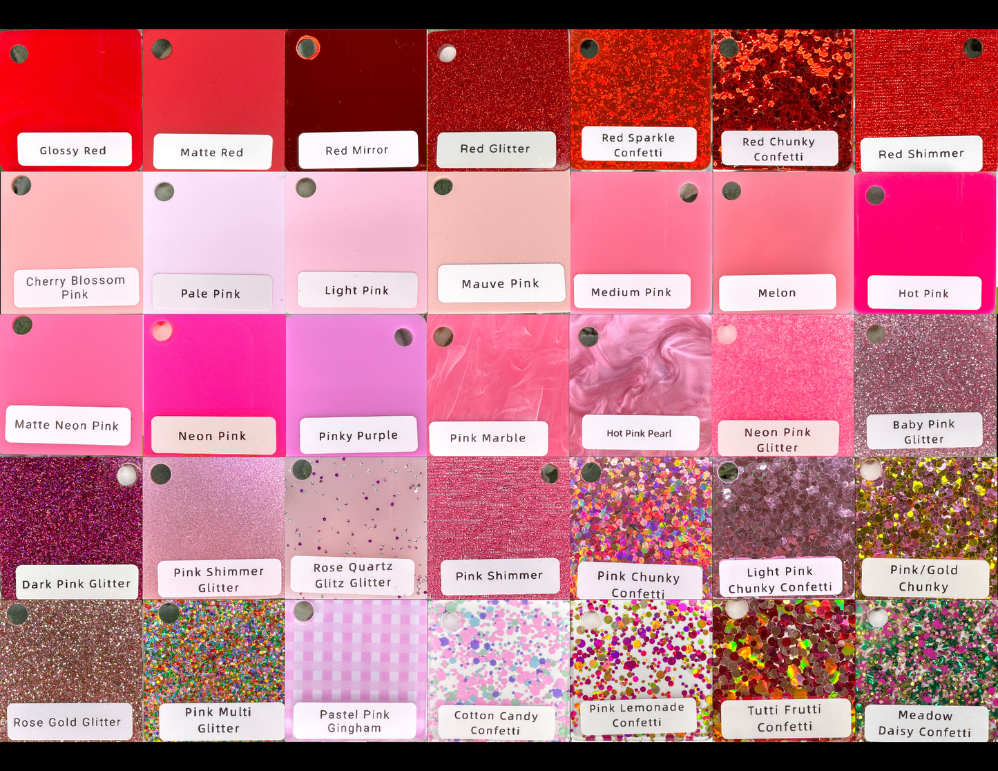 Bulk Heart Acrylic Studs