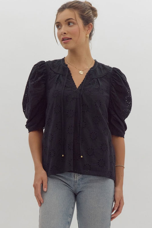 Eyelet Lace Top from Entro